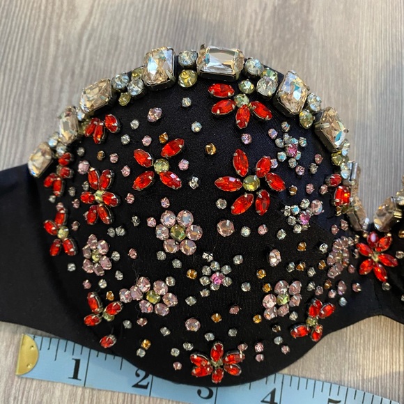 RARE Iconic luxe Very Sexy Halter Victoria’s Secret Jewelled XS-S Bikini Top - Picture 12 of 16